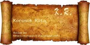 Korcsok Rita névjegykártya